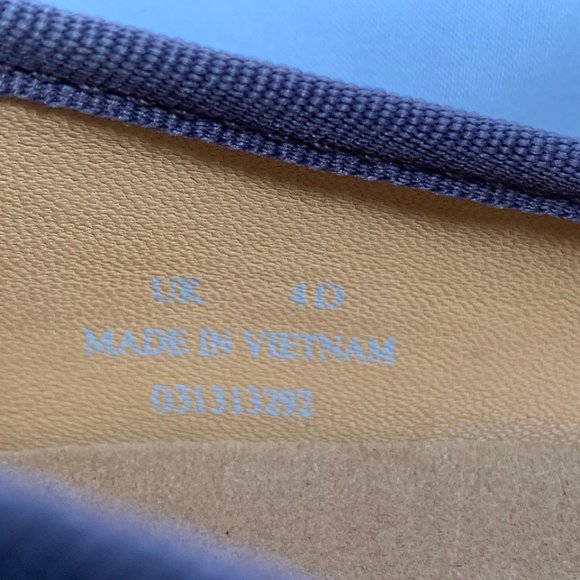 Clarks Originals Leather Ballet Flats Anthracite Purple - Picture 4 of 4